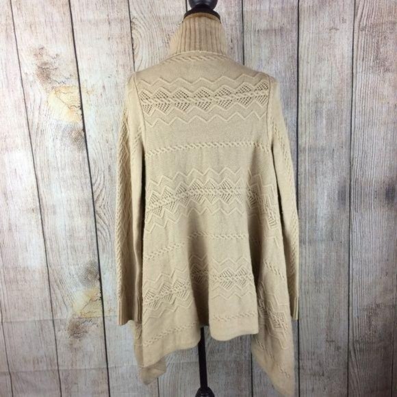 Jones New York Women's Size Medium Tan Wool Angora Blend Cardigan Sweater - Picture 2 of 6
